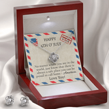 Happy 4th Of July Love Knot Necklace & Earring Set Message Card