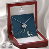 Eternal Love Knot Earring & Necklace Set Message Card