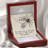 To My Love Love Knot Necklace & Earring Set Message Card
