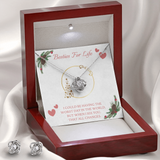 Besties Love Knot Earring & Necklace Set Message Card