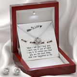 My Love Love Knot Necklace & Earring Set Message Card