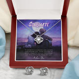 Soulmate Love Knot Necklace & Earring Set Message Card