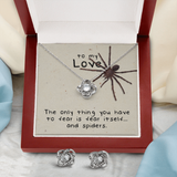 To My Love Love Knot Necklace & Earring Set Message Card