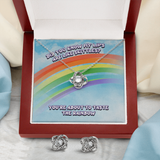 Did You Know My Lips Are Like Skittles Love Knot Necklace & Earring Set Message Card