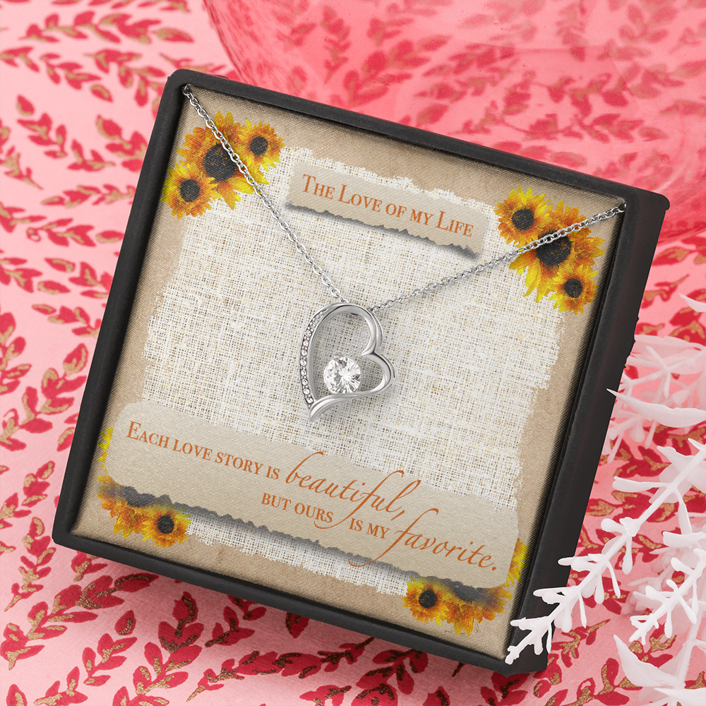 The Love Of My Life Forever Love Necklace Message Card