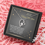 Happy New Year Forever Love Necklace Message Card