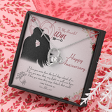 To My Beautiful Wife Forever Love Necklace Message Card