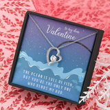 To My Dear Valentine Forever Love Necklace Message Card
