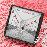 Happy Valentines Day Forever Love Necklace Message Card