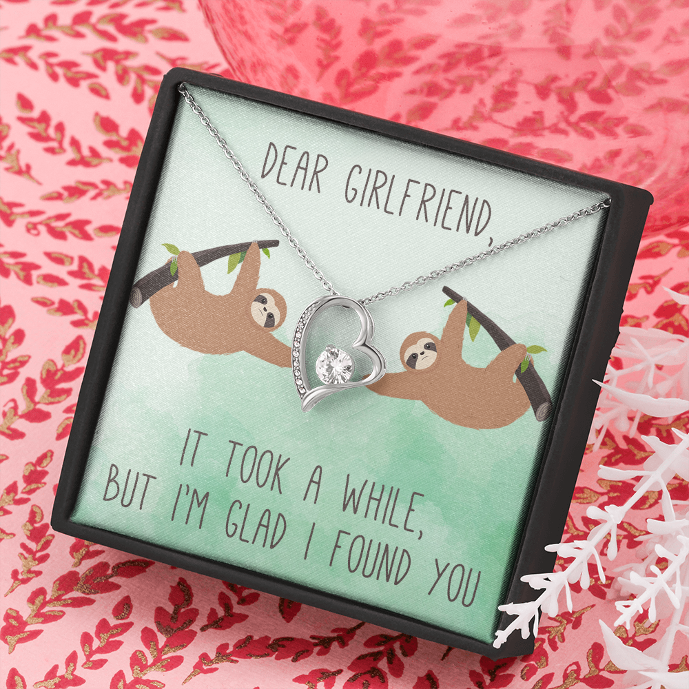Dear Girlfriend Forever Love Necklace Message Card