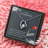 To My Future Wife Forever Love Necklace Message Card