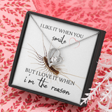 I Like It When You Smile Forever Love Necklace Message Card