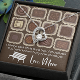 Chocolates Forever Love Necklace Message Card