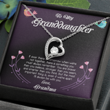 To My Granddaughter Forever Love Necklace Message Card
