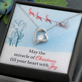 Merry Christmas Forever Love Necklace Message Card