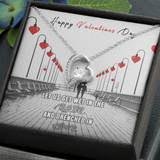 Happy Valentines Day Forever Love Necklace Message Card