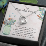 Dear Extended Family Forever Love Necklace Message Card