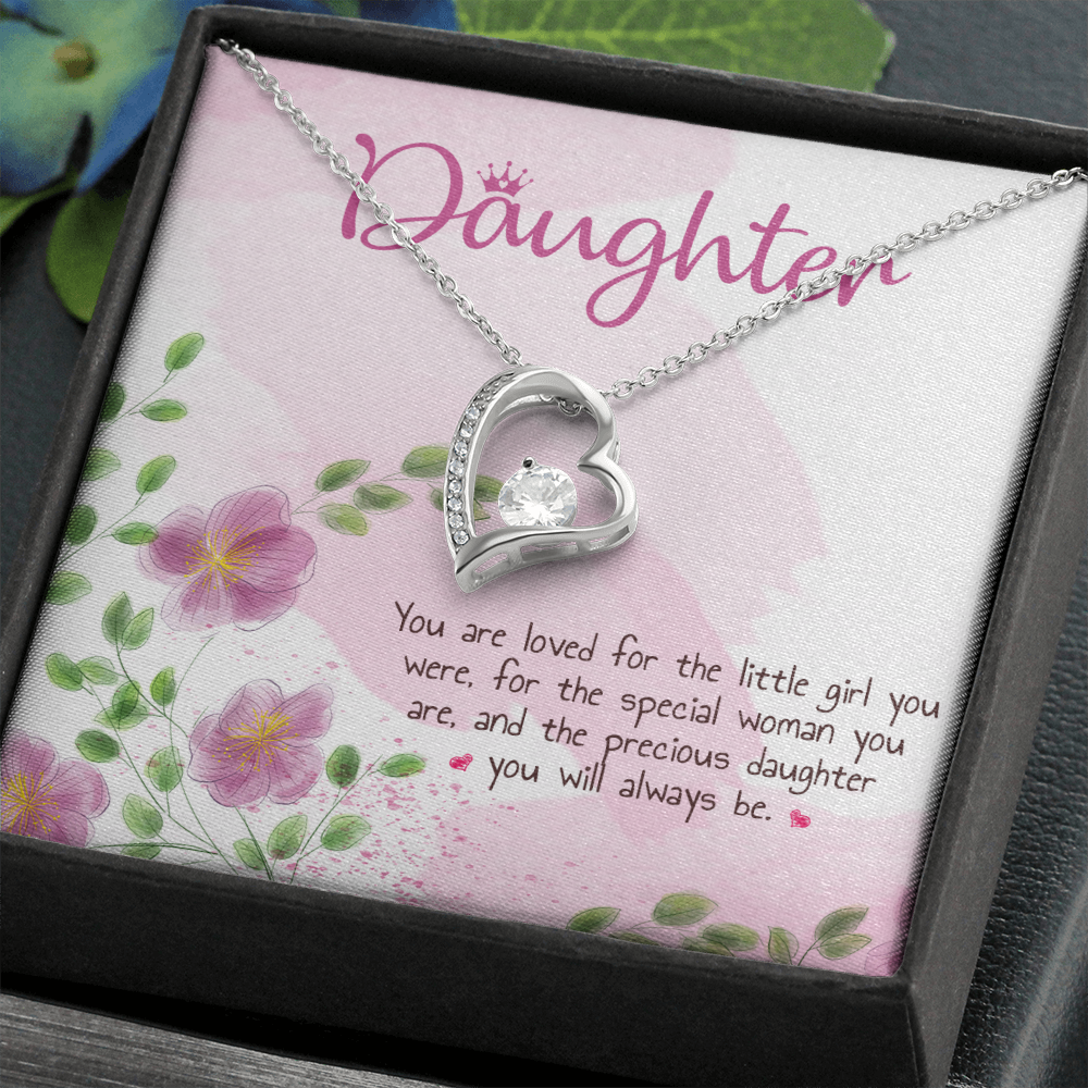 Daughter Forever Love Necklace Message Card