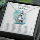 To An Amazing Nurse Forever Love Necklace Message Card