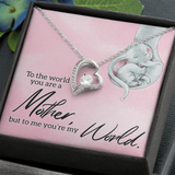 The Best Mom Forever Love Necklace Message Card