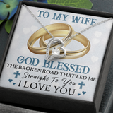 To My Wife Forever Love Necklace Message Card