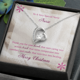 To A Very Special Nurse Forever Love Necklace Message Card