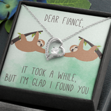 Dear Fiancé Forever Love Necklace Message Card