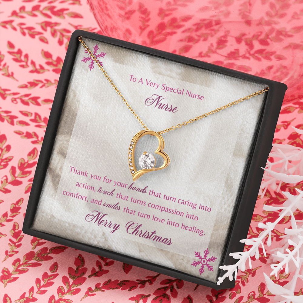 To A Very Special Nurse Forever Love Necklace Message Card