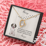 Dog Mommy Forever Love Necklace Message Card