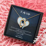 To My Wife Forever Love Necklace Message Card