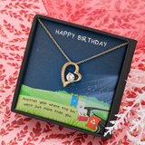 Happy Birthday Forever Love Necklace Message Card