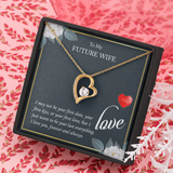 To My Future Wife Forever Love Necklace Message Card