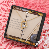 May Angels Fly Forever Love Necklace Message Card