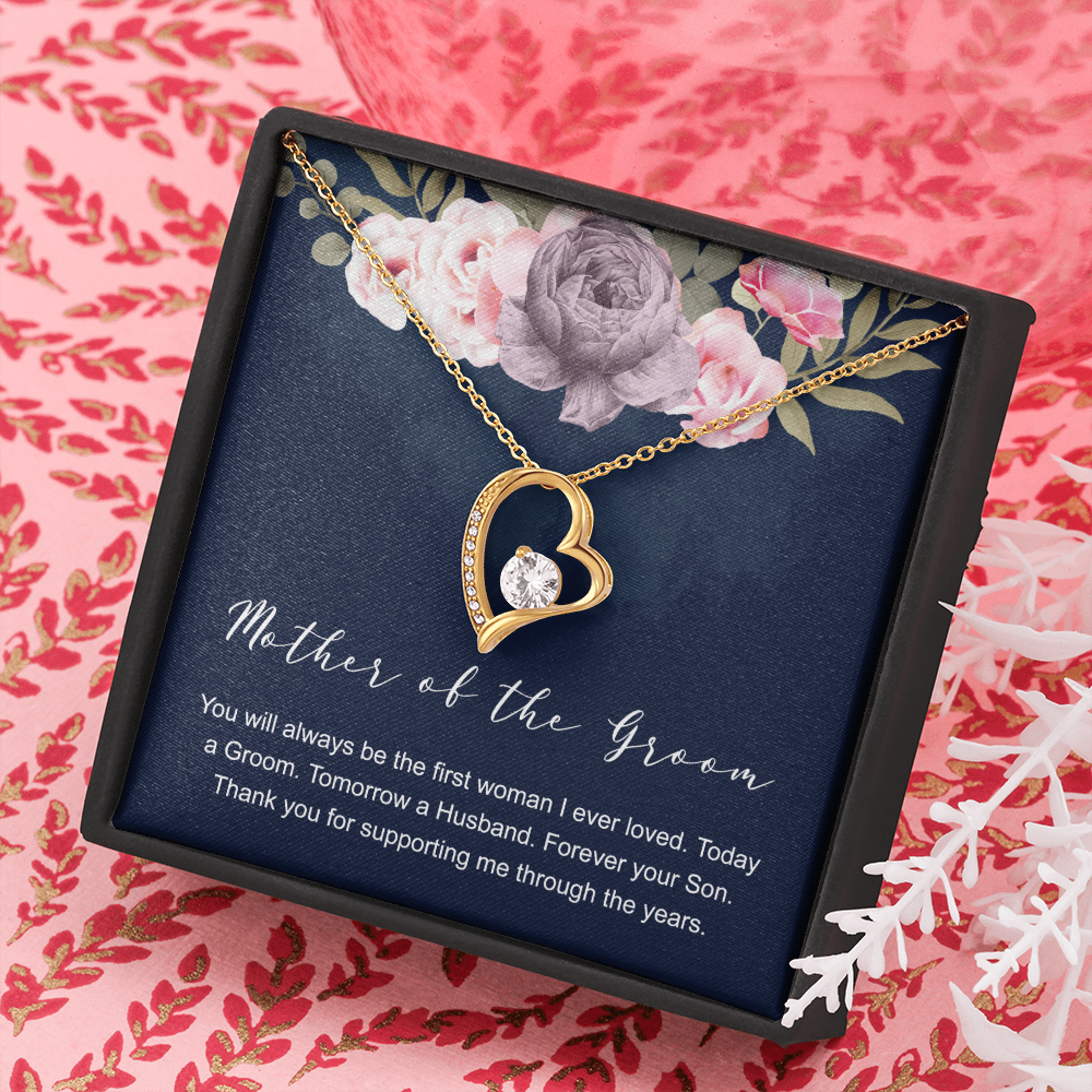 Mother of the Groom Forever Love Necklace Message Card