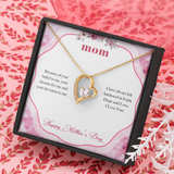 Mom Forever Love Necklace Message Card
