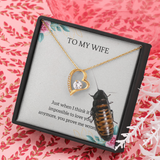To My Wife Forever Love Necklace Message Card