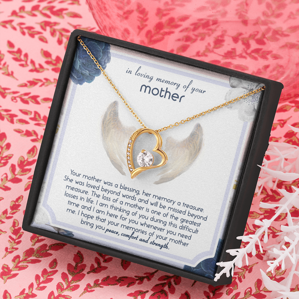 In Loving Memory Of Your Mother Forever Love Necklace Message Card