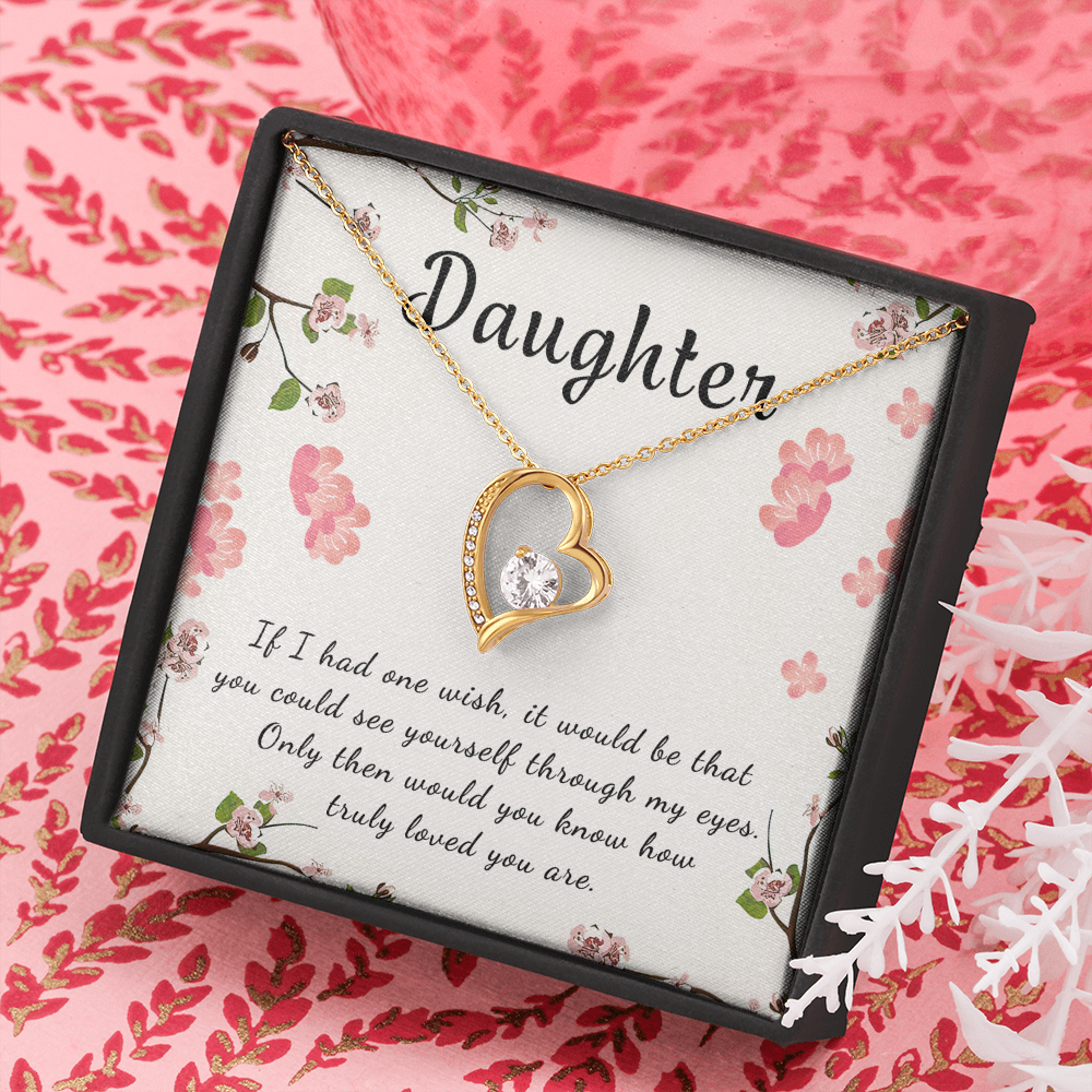 Daughter Forever Love Necklace Message Card