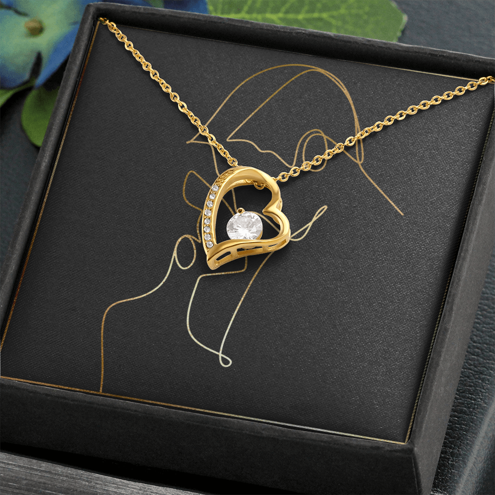Him and Her Forever Love Necklace Message Card