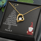 Christmas Celebrations Forever Love Necklace Message Card