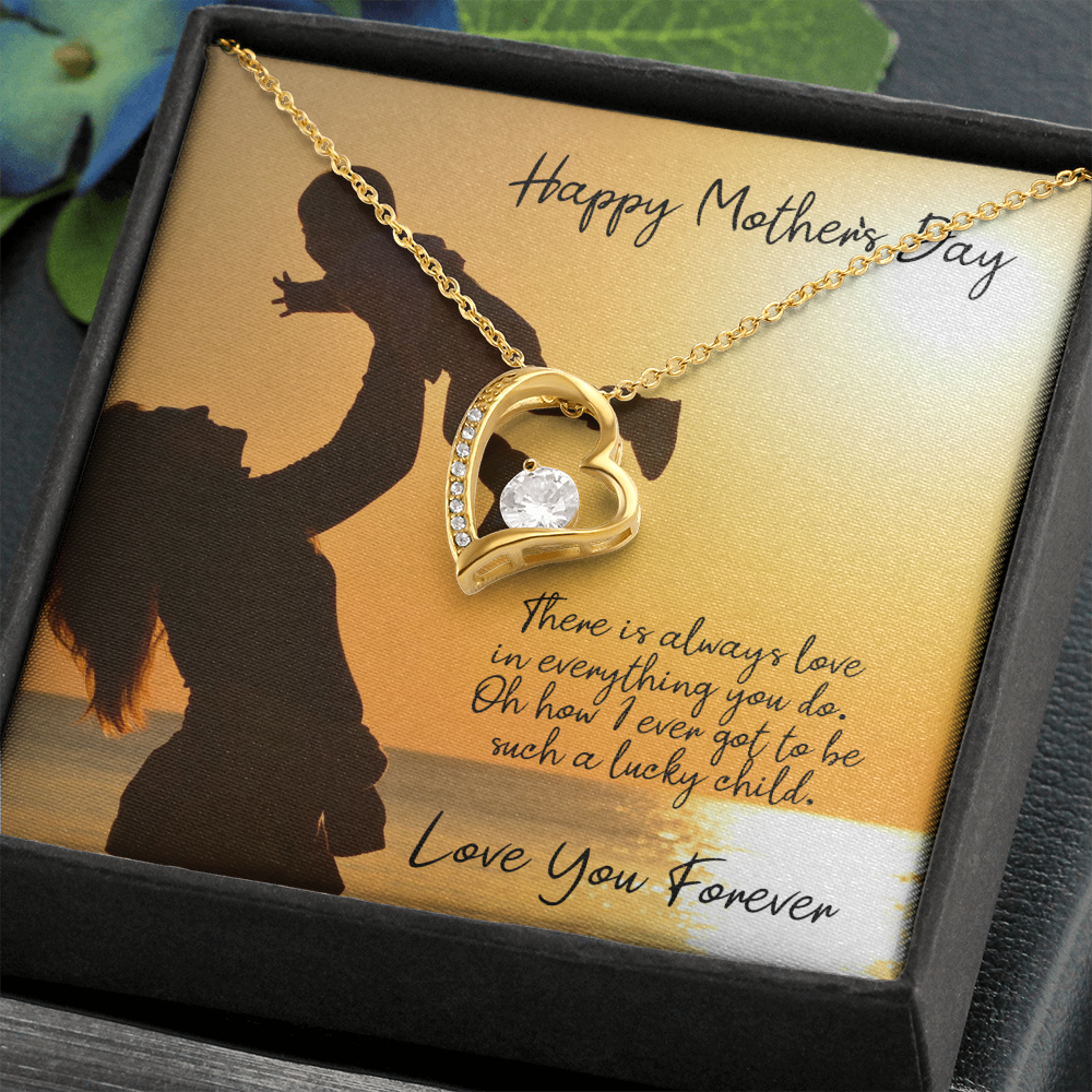Happy Mother's Day Forever Love Necklace Message Card