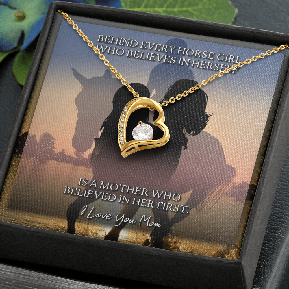I love you Mom Forever Love Necklace Message Card