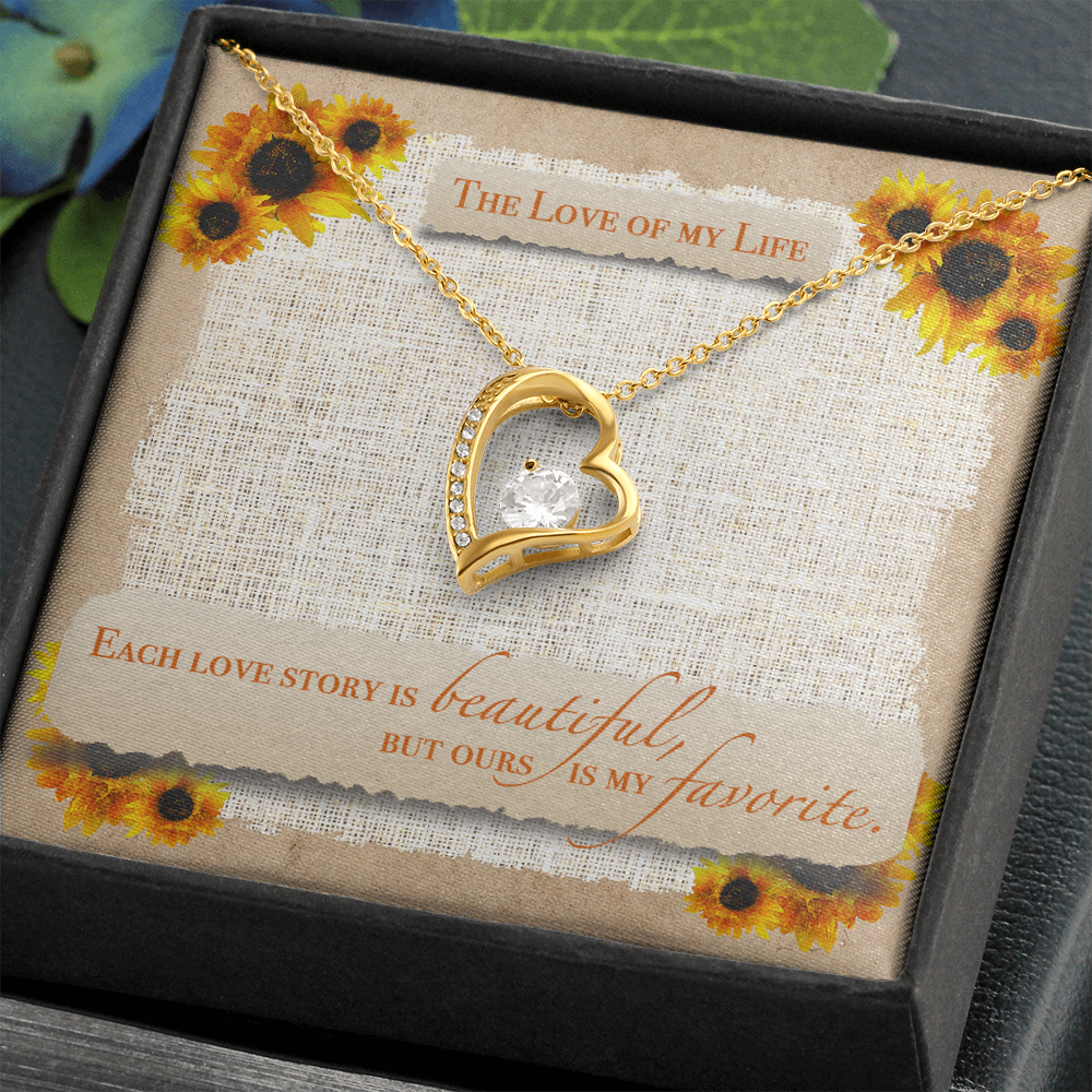 The Love Of My Life Forever Love Necklace Message Card