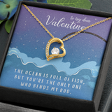 To My Dear Valentine Forever Love Necklace Message Card