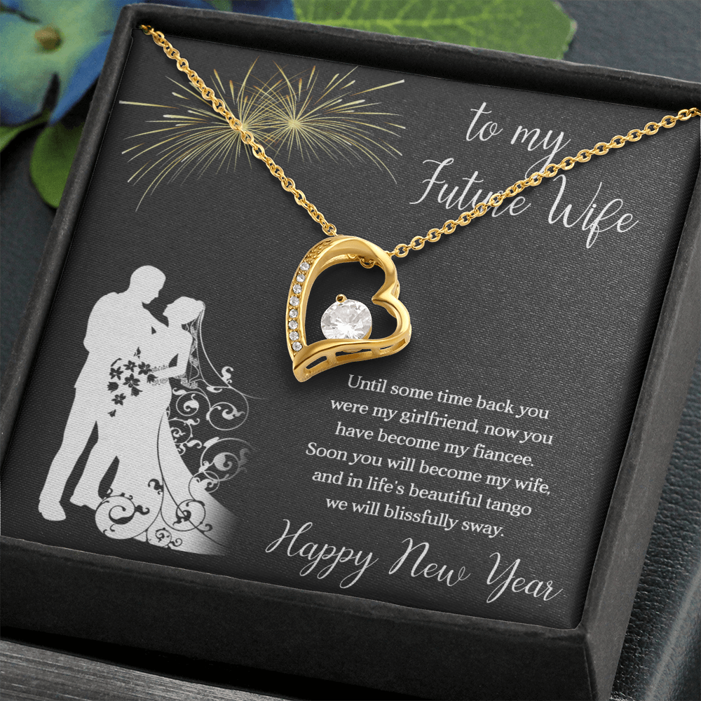 To My Future Wife Forever Love Necklace Message Card