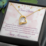 Dear Bestie Forever Love Necklace Message Card