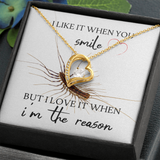 I Like It When You Smile Forever Love Necklace Message Card
