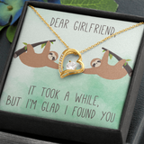 Dear Girlfriend Forever Love Necklace Message Card