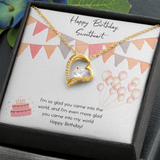 Happy Birthday Sweetheart Forever Love Necklace Message Card