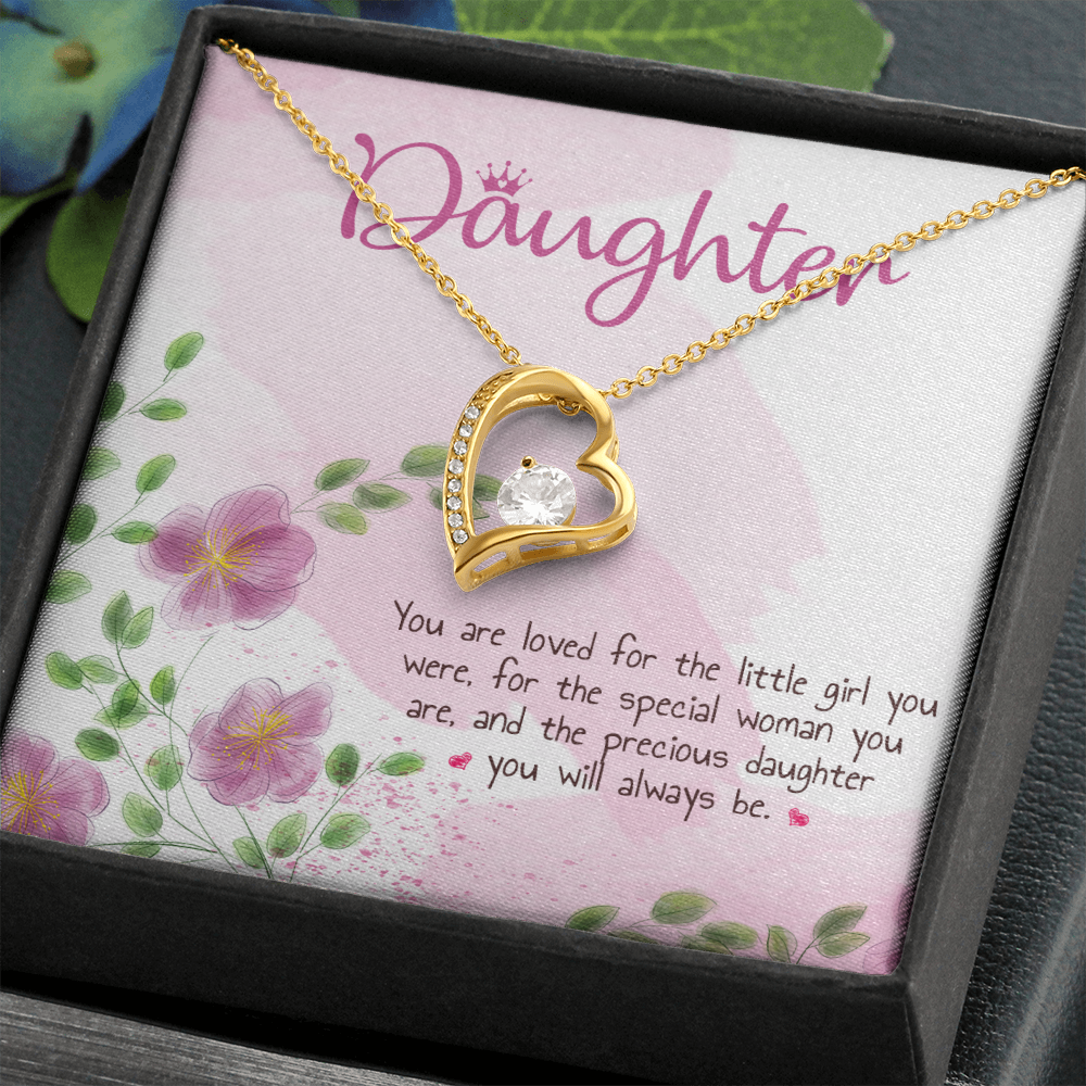 Daughter Forever Love Necklace Message Card